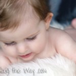 baby girl on sheepskin