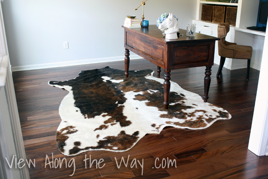 faux cowhide rug