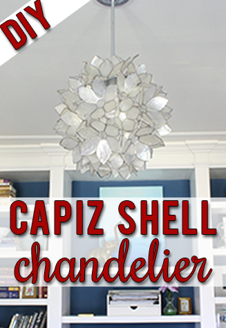 Make your own capiz shell chandelier just like the expensive designer versions! GORGEOUS.