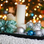 Easy Christmas Decor: Mirrored tray with ornaments