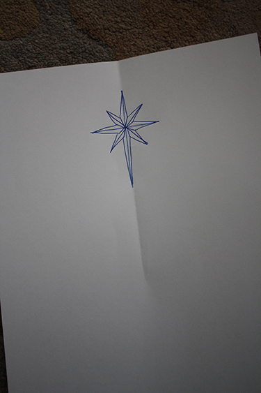 Christmas star drawing