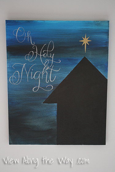 "Oh Holy Night:" DIY Christmas Canvas Art