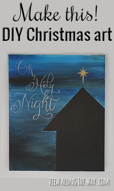 Easy DIY Christmas art: