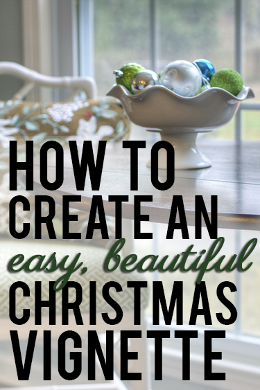 How to create an easy, beautiful Christmas vignette, easy Christmas decorating