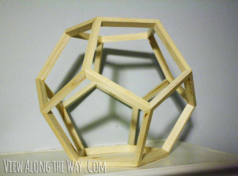 dodecahedron, pentagon pendant