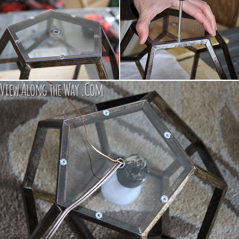 DIY geometric pendant light!