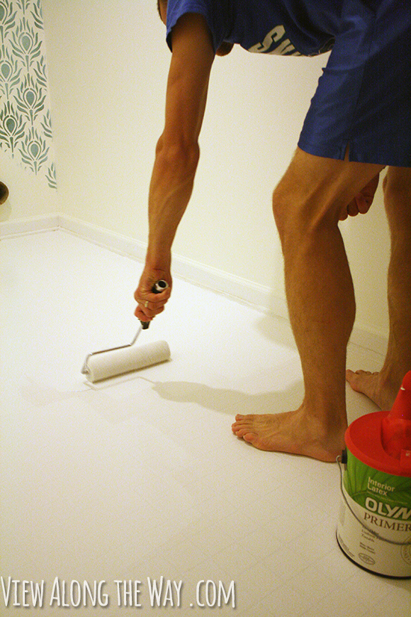 Painting Vinyl Floors, how to paint vinyl floors, can you paint vinyl floors, can you paint vinyl sheet flooring