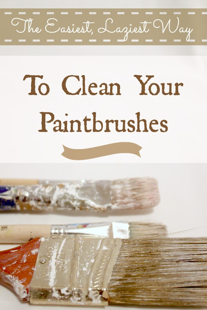 The absolute easiest and laziest way to clean your paintbrushes, from The Creek Line House.