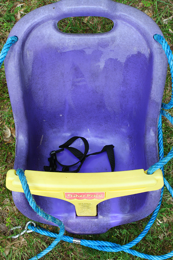 Fisher price purple swing cleaned with mr. clean outdoor pro