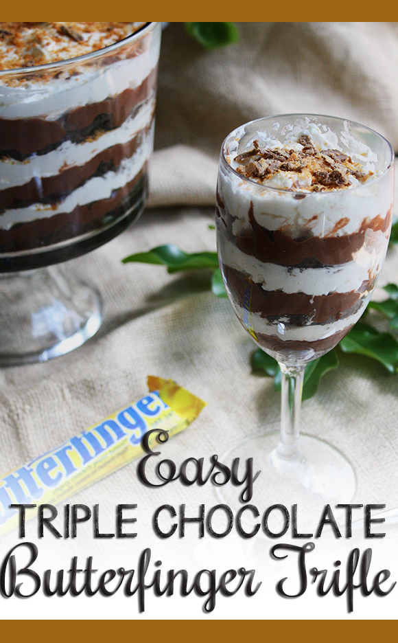 Easy, crowd-pleasing Butterfinger trifle! Perfect for summer pot-lucks!