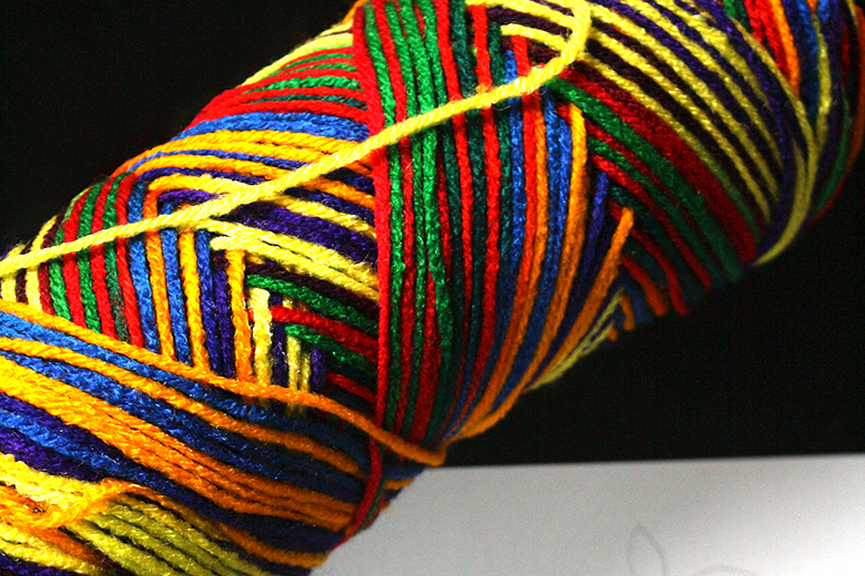 multicolored yarn