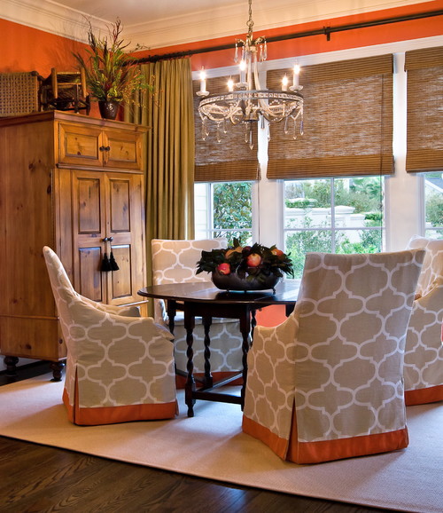 orange dining room