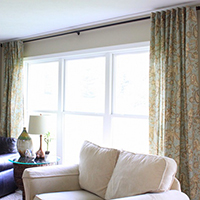 Sew your own curtain panels/drapes out of tablecloths --  and many  more clever DIY curtain ideas