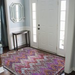 Foyer with colorful Turkish Kilim rug