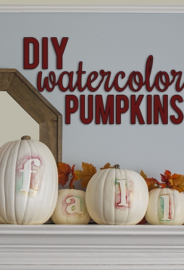DIY watercolor pumpkins! Such a simple, beautiful idea!