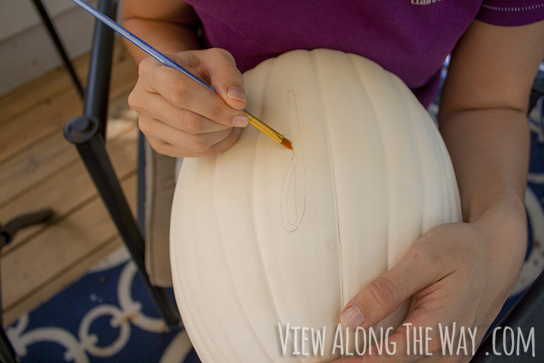 How to paint watercolor pumpkins