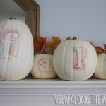 How to make watercolor letter pumpkins for fall decorations
