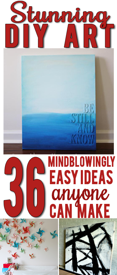 AWESOME roundup of inspiring creative DIY art ideas! SO many good ones!