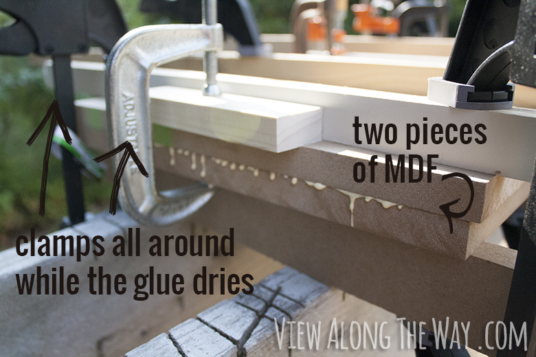 Gluing together a MDF tabletop