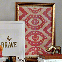 Frame a pretty placemat - plus LOTS more easy creative DIY art ideas!