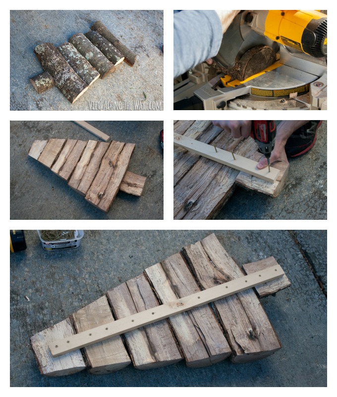 Building a DIY split-log advent tree