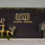 DIy art with gold leaf! "Love Came Down" for Christmas!