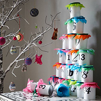 Stacked can advent calendar! And I LOVE all the other beautiful, creative advent ideas on this site!