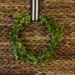 Make a wreath from a wire coat hanger!