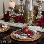 Christmas tablescape with reds and metallics!