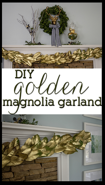 DIY Gold Spray-Painted Branches and Leaves