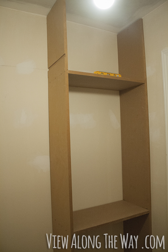 Building built-in closet shelves