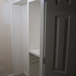 Right side closet painted