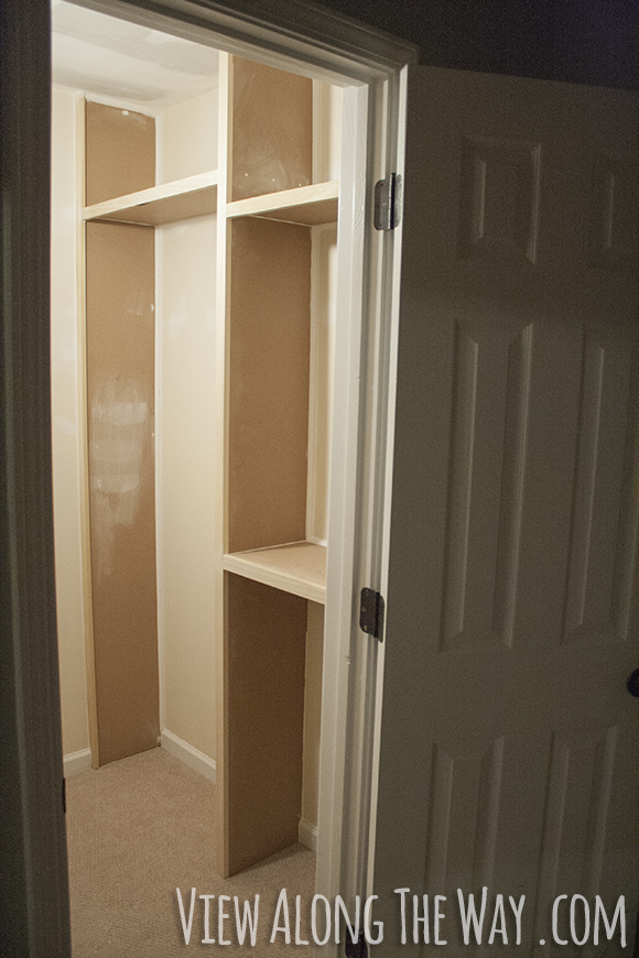 How to build custom closet shelves - * View Along the Way *