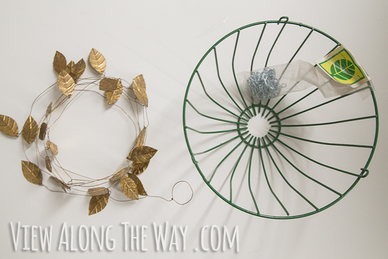 plans for a DIY garland chandelier