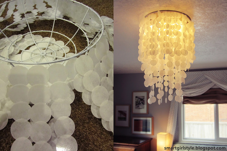 diy capiz chandelier