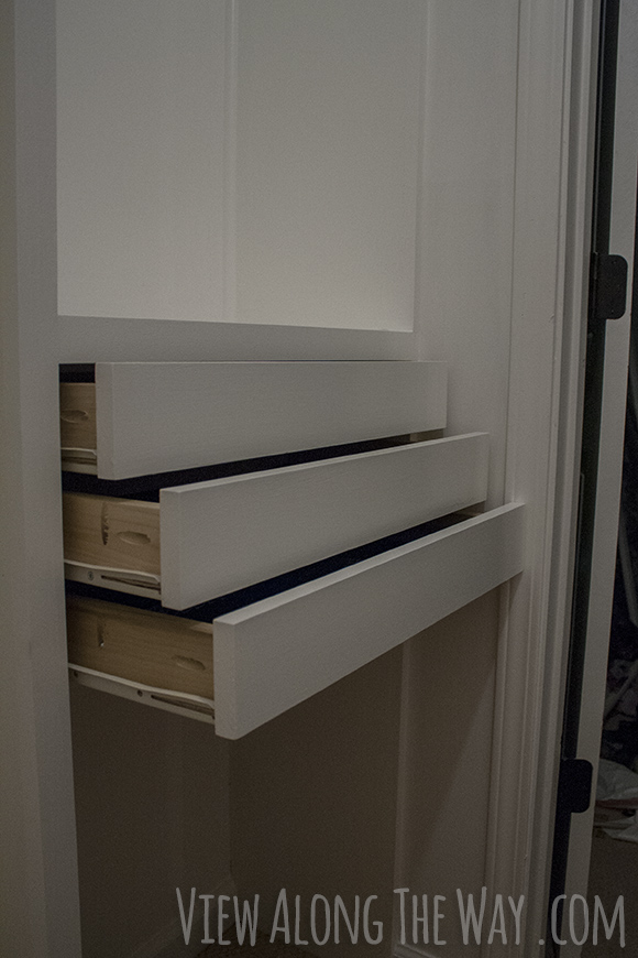 DIY custom closet drawers