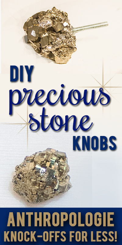 Love these blingy knobs! So easy to make your own Precious Stone knobs, like Anthropologie's $128 version, for less! 