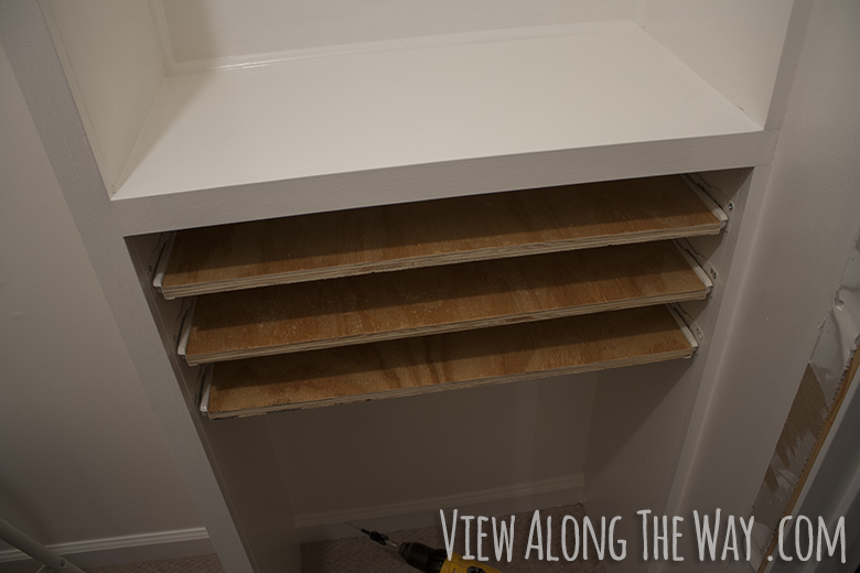 Drawer bottoms installed