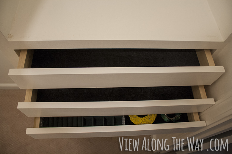 DIY Velvet Drawer Liners Tutorial how to make velvet drawer lining!