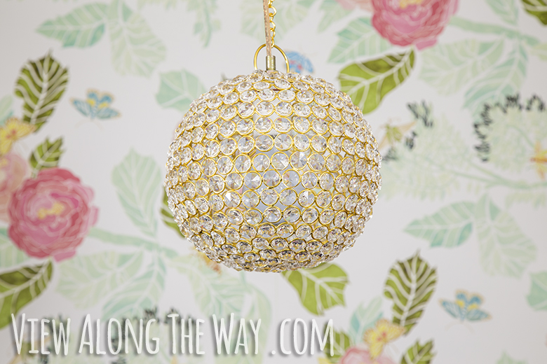 DIY crystall ball chandelier