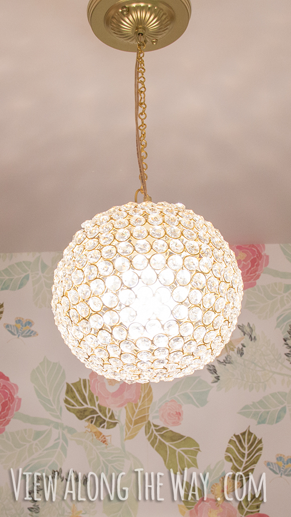 DIY Crystal Ball Chandelier! Only $60 and easy to make!