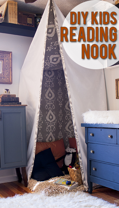So cute! Make your own little reading nook for your kids!