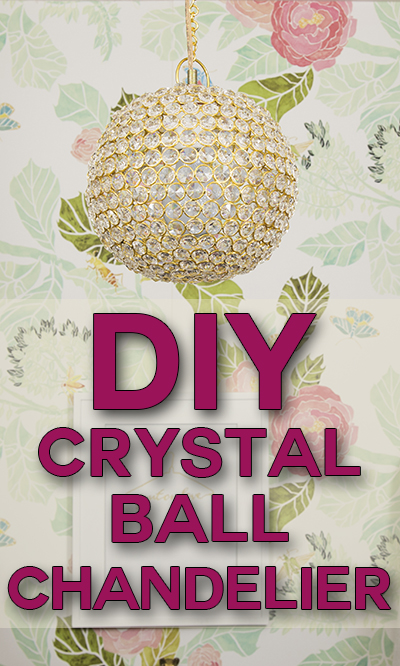 Check this out! You can make this DIY crystal chandelier in only about an hour!