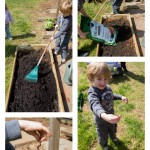 Filling a vegetable garden bed