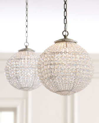 DIY crystal ball chandelier