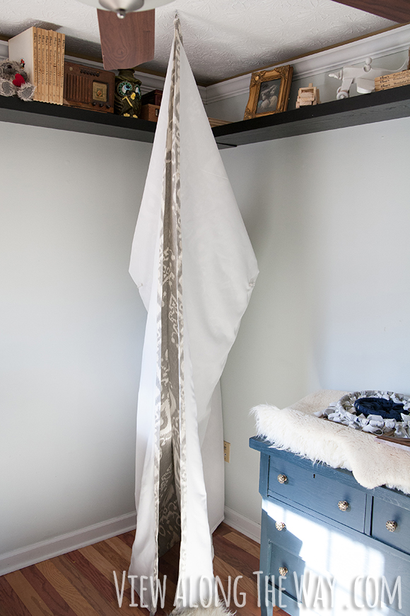 How to hang kids canopy reading nook