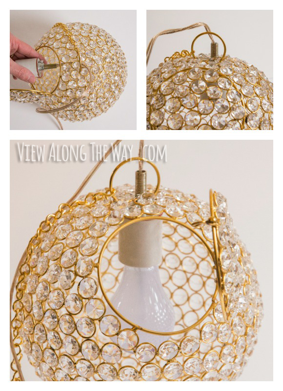 DIY Crystal Ball Chandelier - * View Along the Way