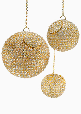 DIY crystal ball chandeliers!