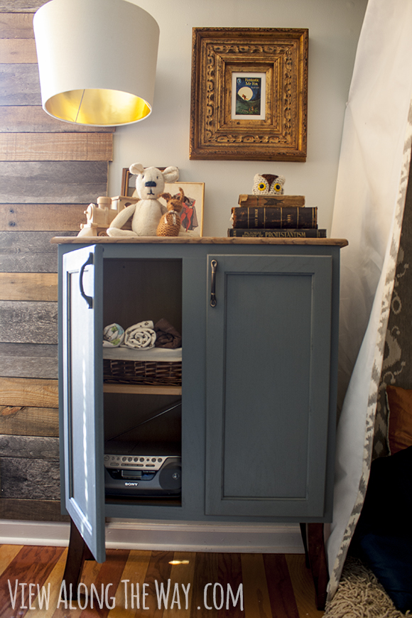 DIY kitchen cabinet turned furniture!