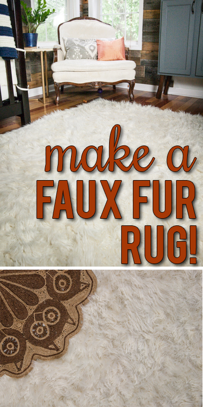 DIY faux fur rug! This is so fabulous, easy and inexpensive!